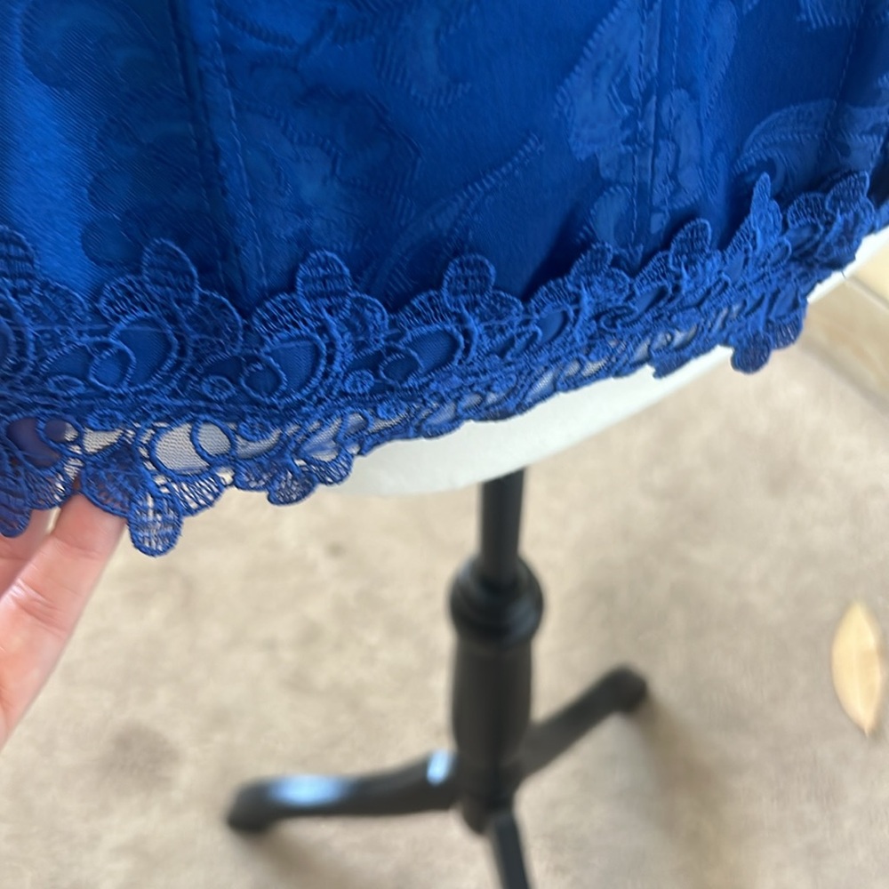 NWT Frederick's of Hollywood Royal Blue Corset SIZE 38 MED/LARGE - Picture 7 of 9